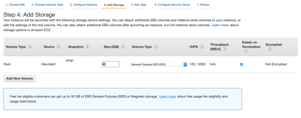 PrestaShop PostgreSQL: AWS EC2 instance add storage